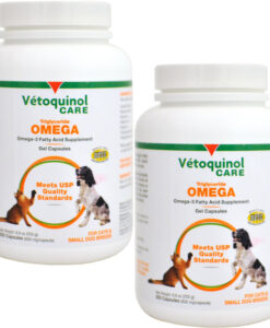 Vetoquinol Triglyceride Omega Small Dogs Cats 500 Capsules 2-Pack