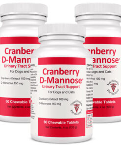 Cranberry D-Mannose Supplement Tablets 180 Count 3-Pack