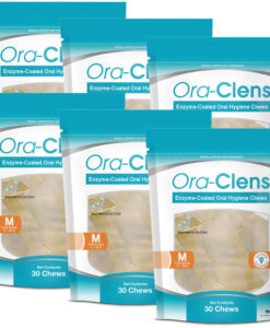 6-PACK Ora-Clens Oral Hygiene Chews Medium (180 Chews)