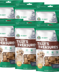 Dr. Marty Tillys Treasures Freeze-Dried Beef Liver Dog Treats 6-PACK 4-oz
